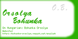 orsolya bohunka business card